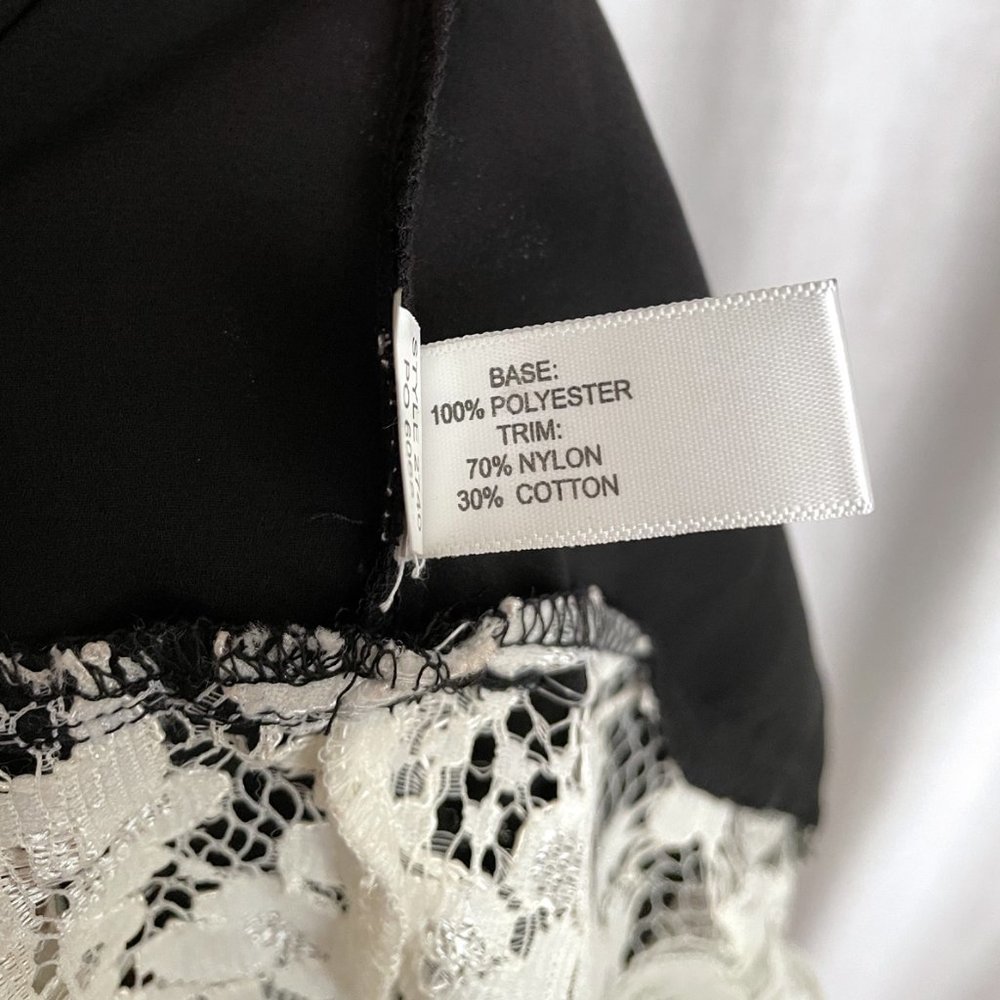 Eloquii women's black chiffon blouse with off-white lace. New NWT. Size 16 - Picture 5 of 5